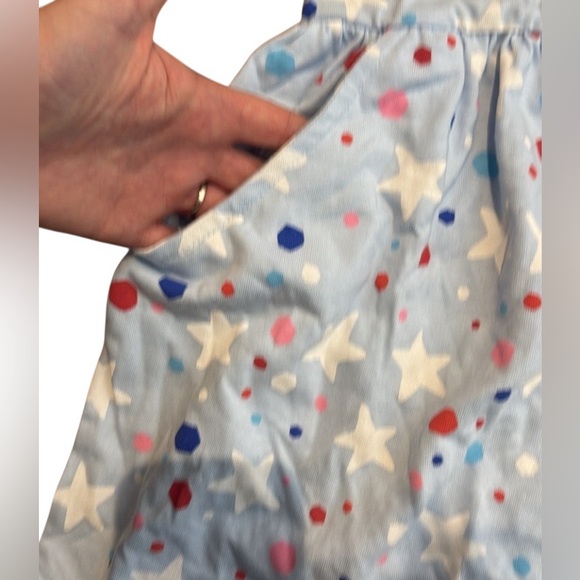 NWT - Cat & Jack Light Blue Star Print Sleeveless Dress Size M (8) - Picture 4 of 5